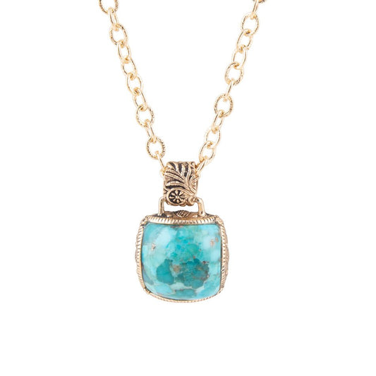 Three Turquoise Stone Necklace