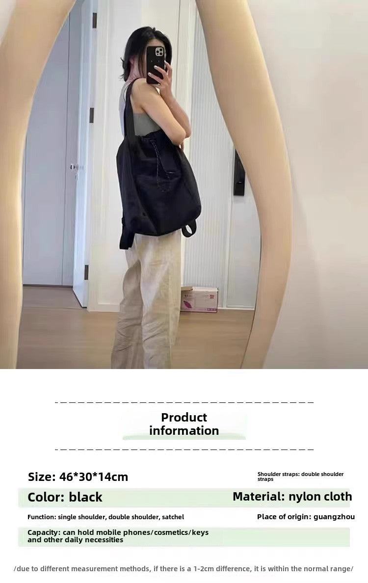 shoulder sports nylon bag waterproof multi-purpose drawstring shoulder bag storage large capacity yoga bag hobo