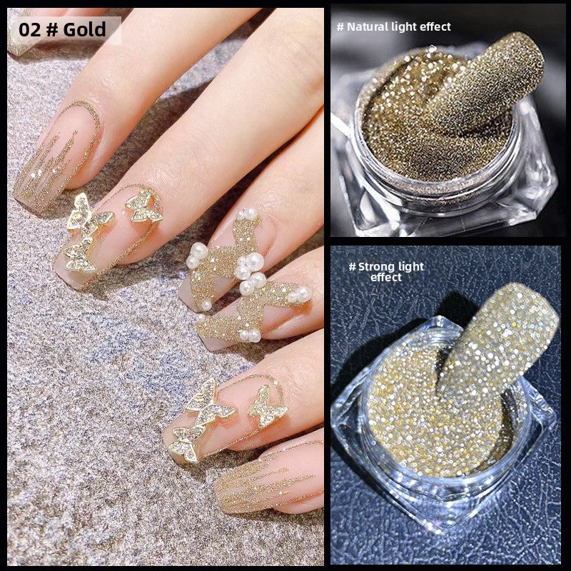 1059 Crystal crushed diamond powder glittering glittering powder DIY Epoxy laser high flash crushed diamond powder for press on nails