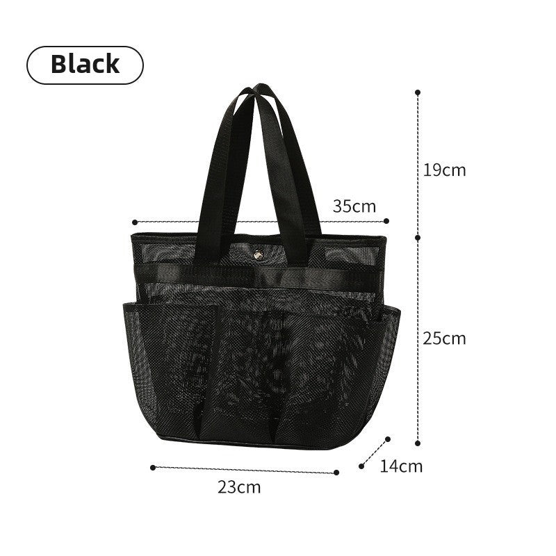 Mesh bath bag, mesh pocket tote swimming wash bag, men's bath towel bath bag, large storage bag