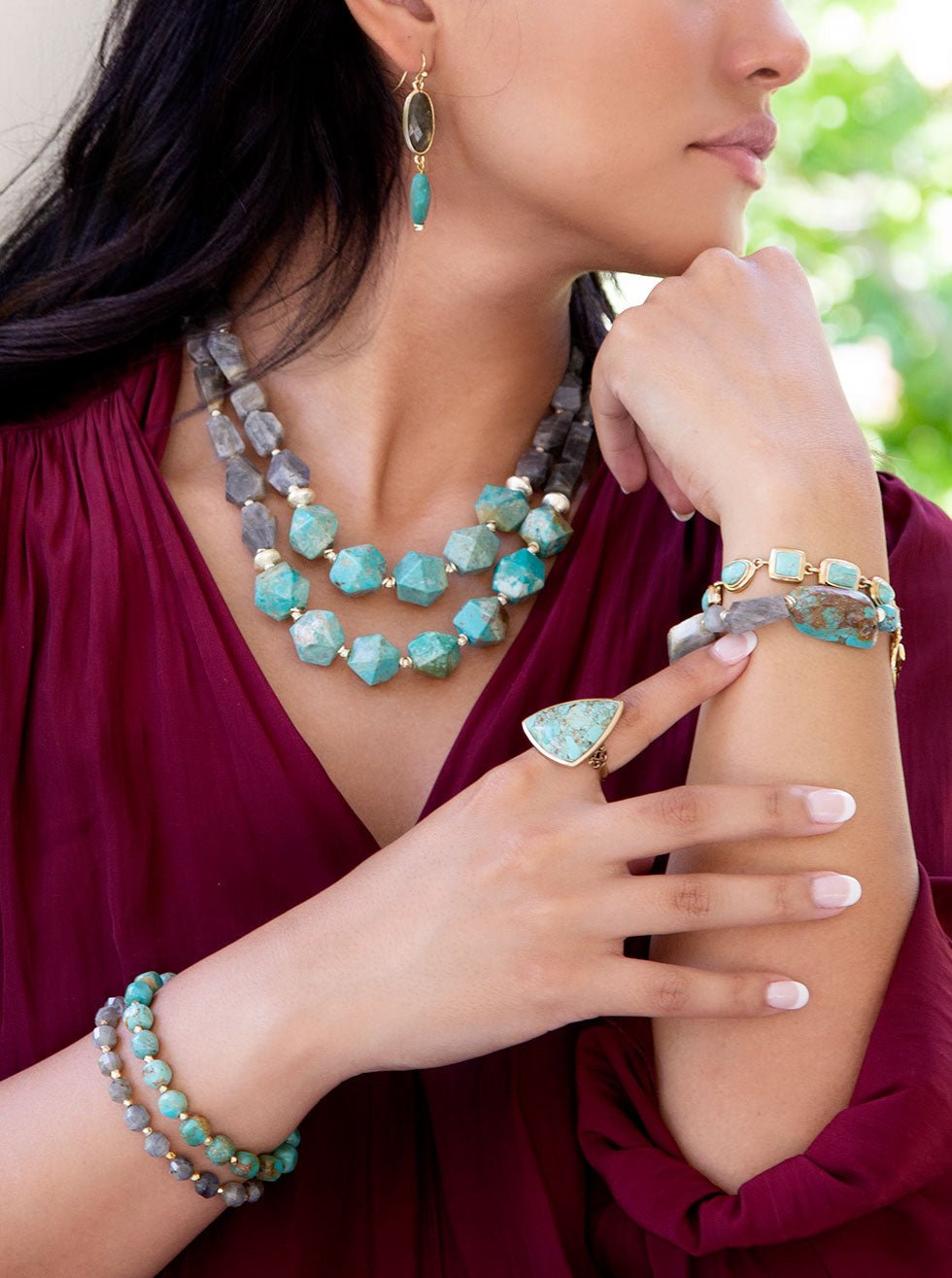 Turquoise Triangle Ring