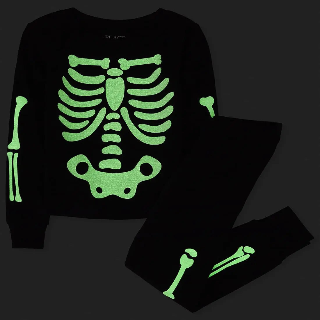 The Children's Place Baby, Toddler and Big Kids' Siblings Matching Halloween Pajama Sets, Cotton Baby/Toddler 2 Piece 0-3 Months Skeleton - # BOAA11710002