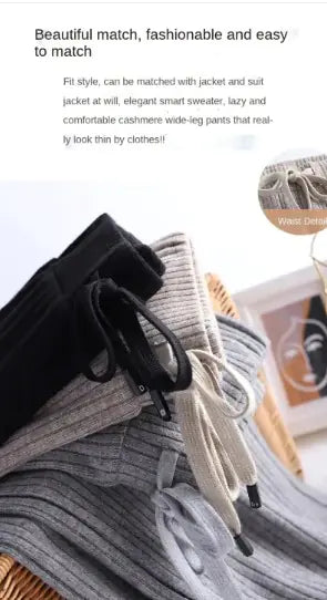 Knitted Mopping Trousers - # GIAA23410009