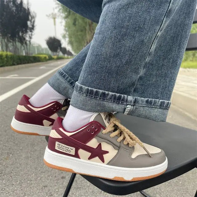 Color Matching Casual Shoes 2022 Vulcanize Sneakers Breathable Sport Walking Running Spring Platform Shoes - # BOAA73510001