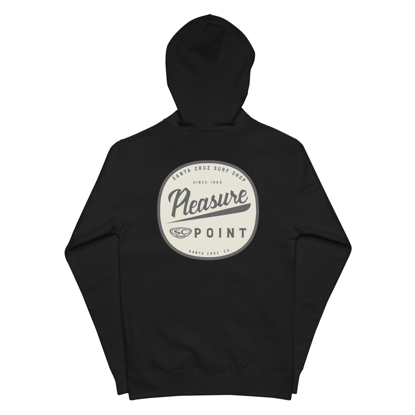 Santa Cruz surf Shop "PLEASURE POINT" Premium Mens Zip Hoodie