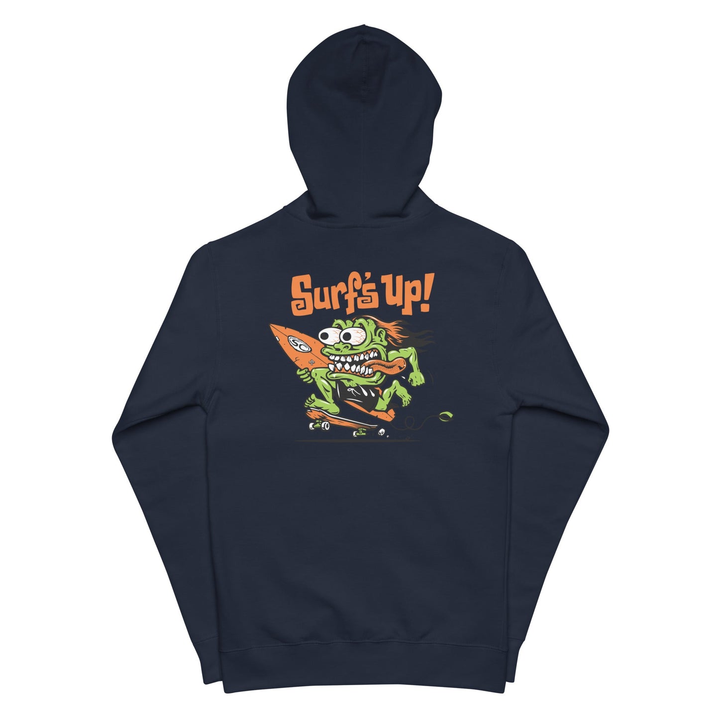 Santa Cruz Surf Shop Surf's Up Monster Premium Mens Zip Hoodie