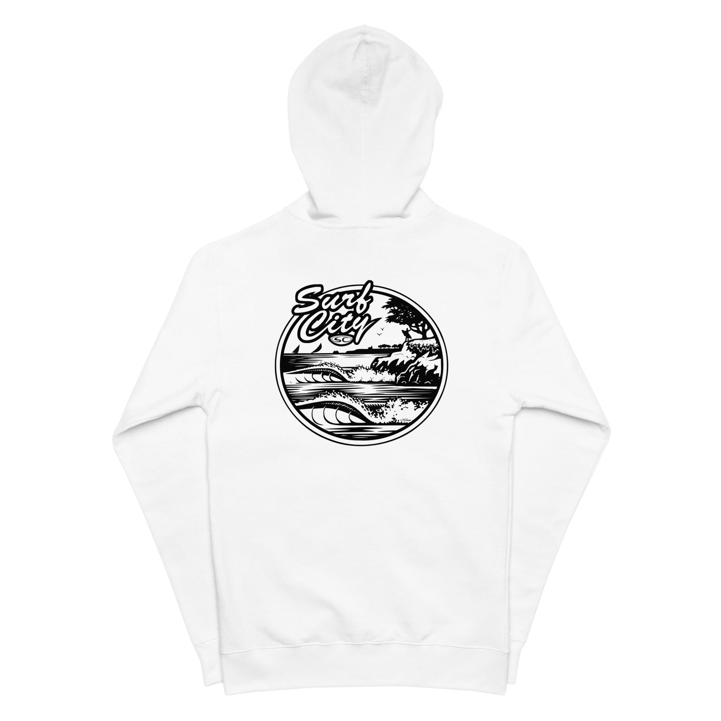 Santa Cruz Surf Shop " SURF CITY" Premium Mens Zip Hoodie