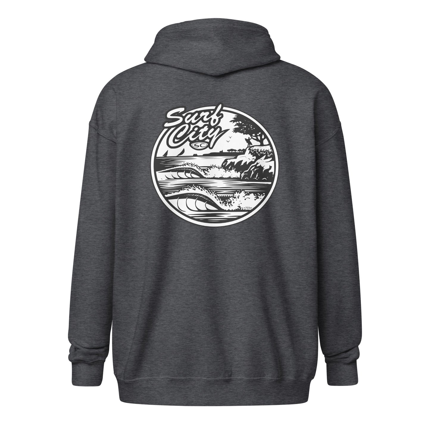 Santa Cruz Surf Shop Surf City Mens Zip Hoodie