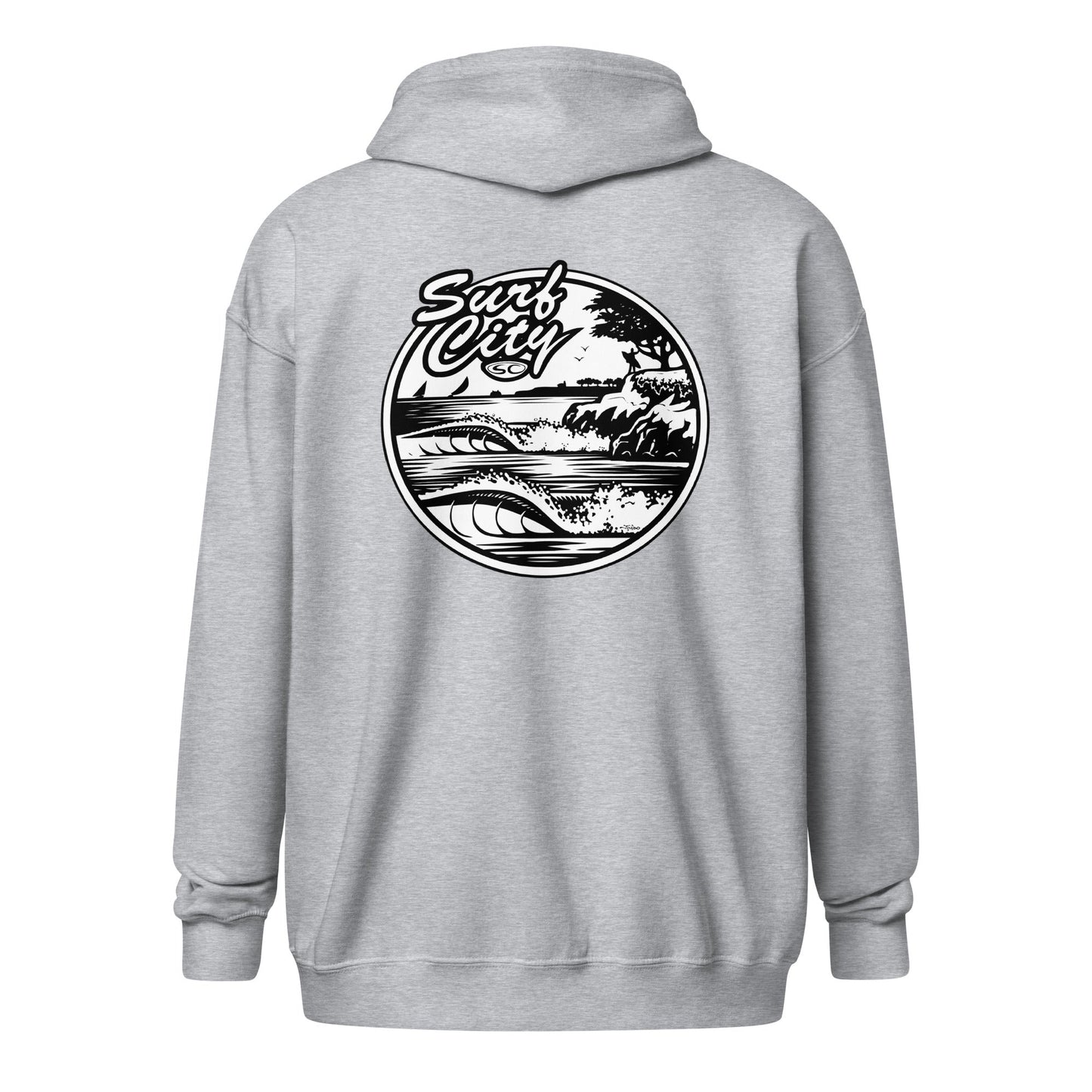 Santa Cruz Surf Shop Surf City Mens Zip Hoodie