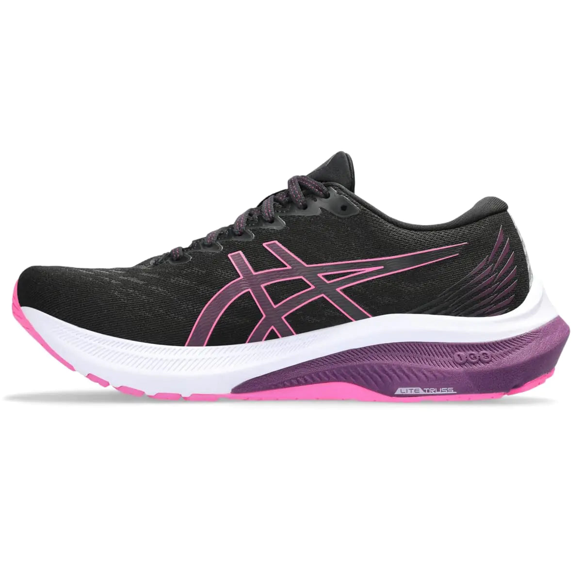 ASICS Women's GT-2000 11 Running Shoes 6.5 Black/Hot Pink - # GIAA73110005
