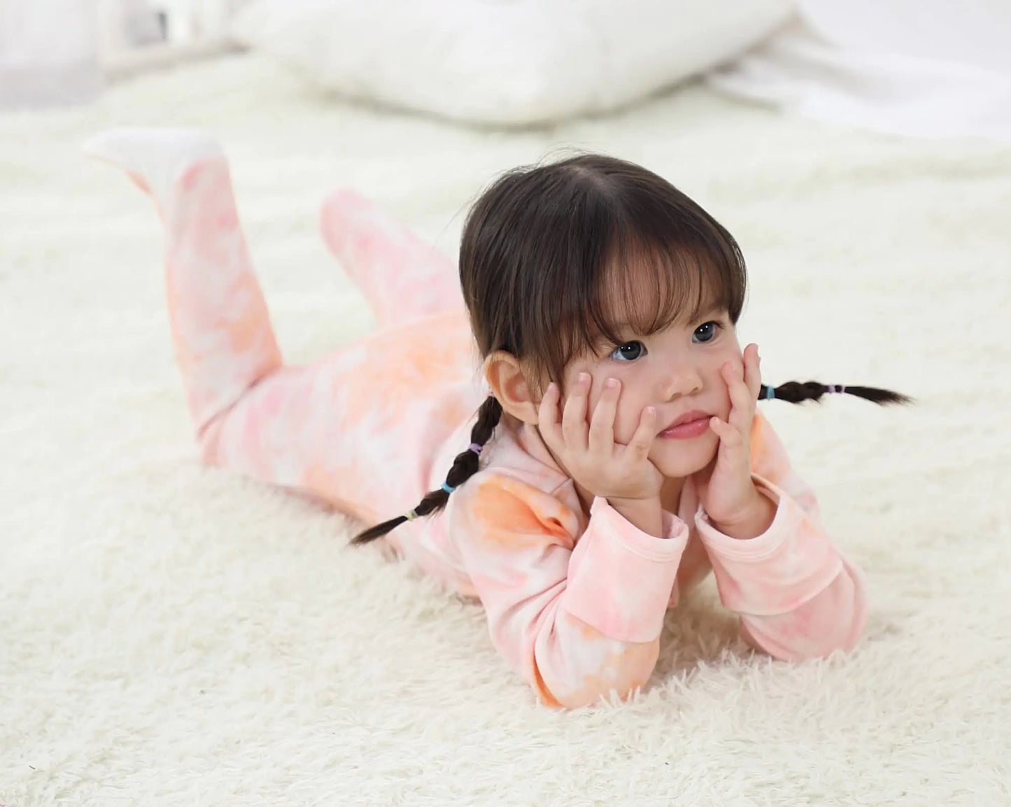 O2 BABY Baby Boys Girls Organic Cotton Zip-Front Sleeper Pajamas, Footed Sleep 'n Play 12-18 Months Orange/Pink 1 - # BOAA11710012