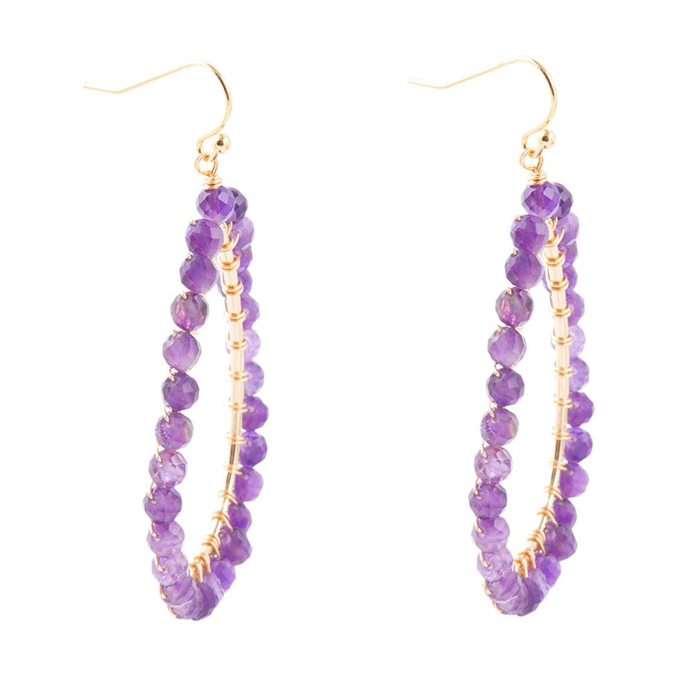 Victoria Amethyst Loop Earrings