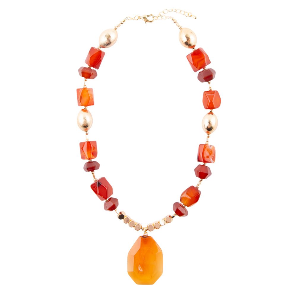 Victoria Carnelian Pendant Necklace