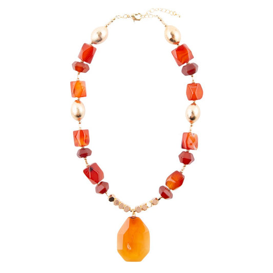 Victoria Carnelian Pendant Necklace