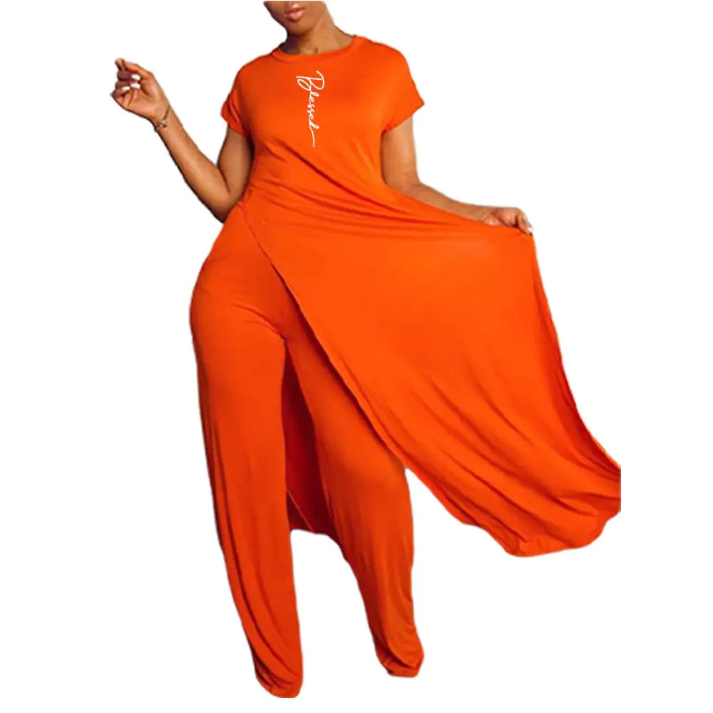 Casual Two-Piece Short-Sleeved Trousers Set - # GIAA23310002