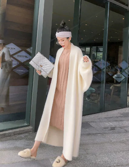 Long Cozy Chunky Knit Cardigan for Women - # WOAA21510023-PRG