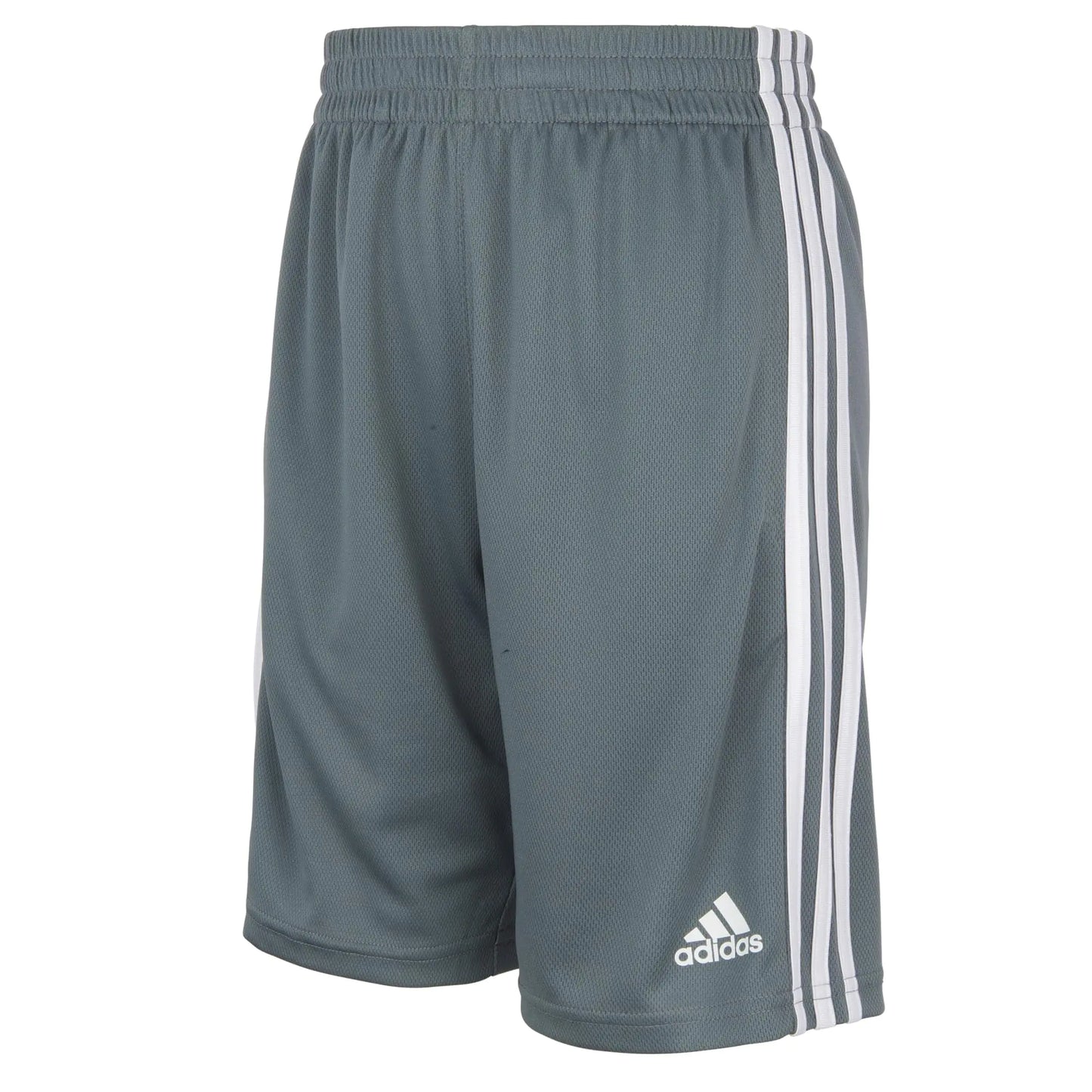 adidas boys Classic 3-stripes Shorts 7 White - # BOAA12610001