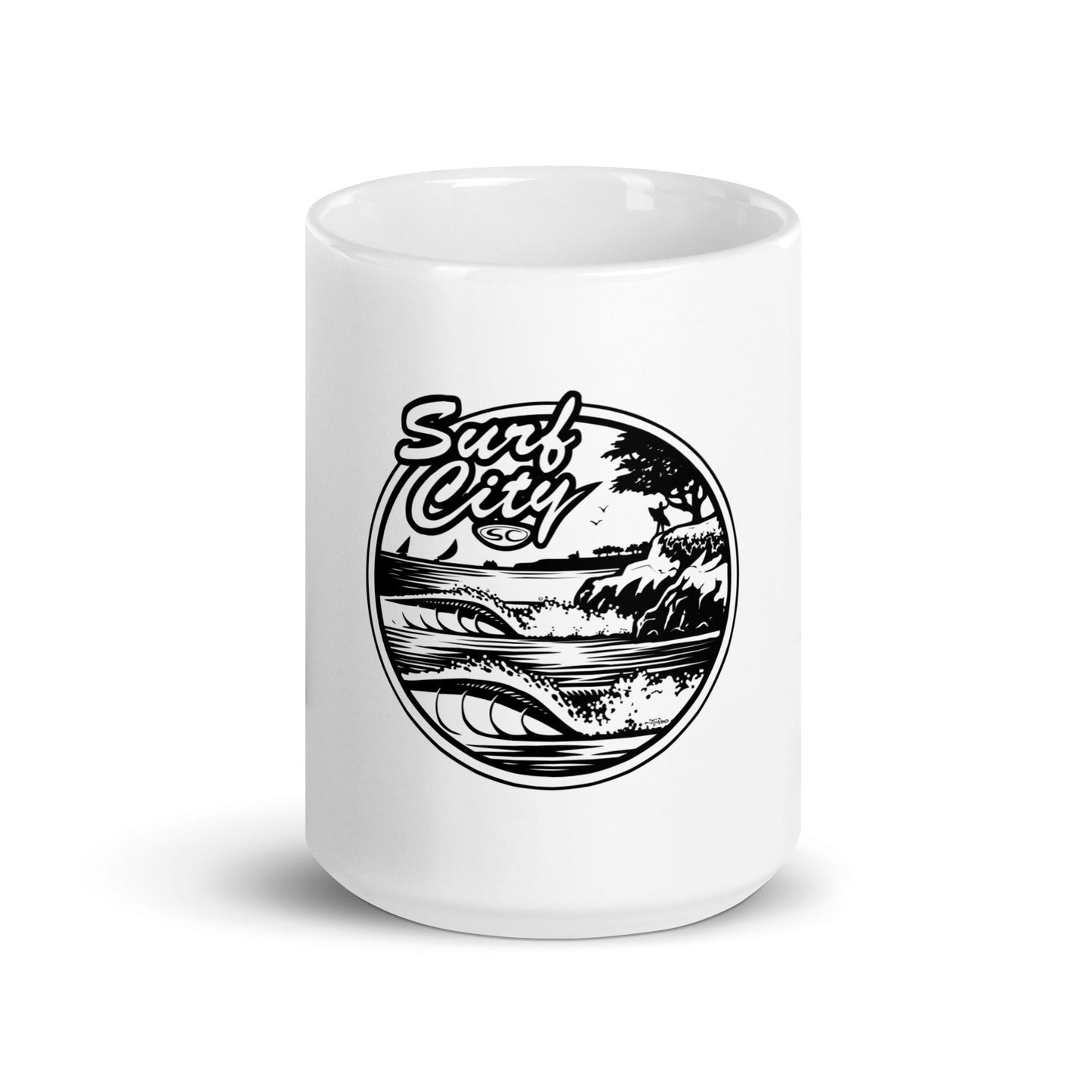 Santa Cruz Surf City Coffee Mug Jimbo Phillips Art