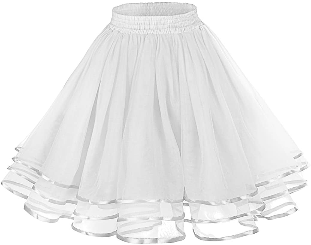 Three-Layer Ribbon Grenadine Soft Girl Skirt - # GIAA23710003