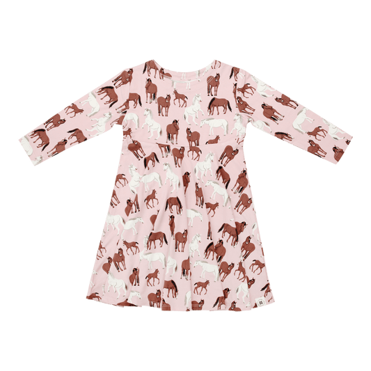 Wild Horses Swirly Girl Dress