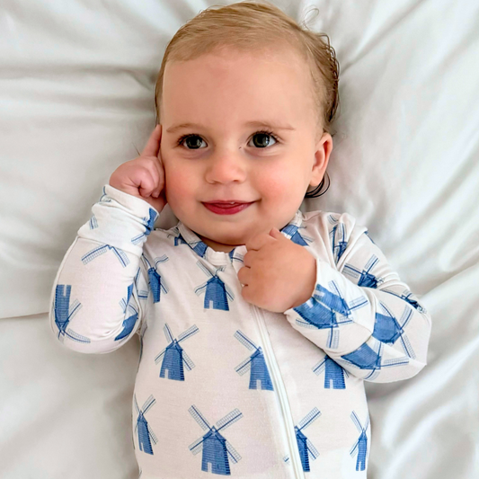 Hamptons Windmill Zippered Romper