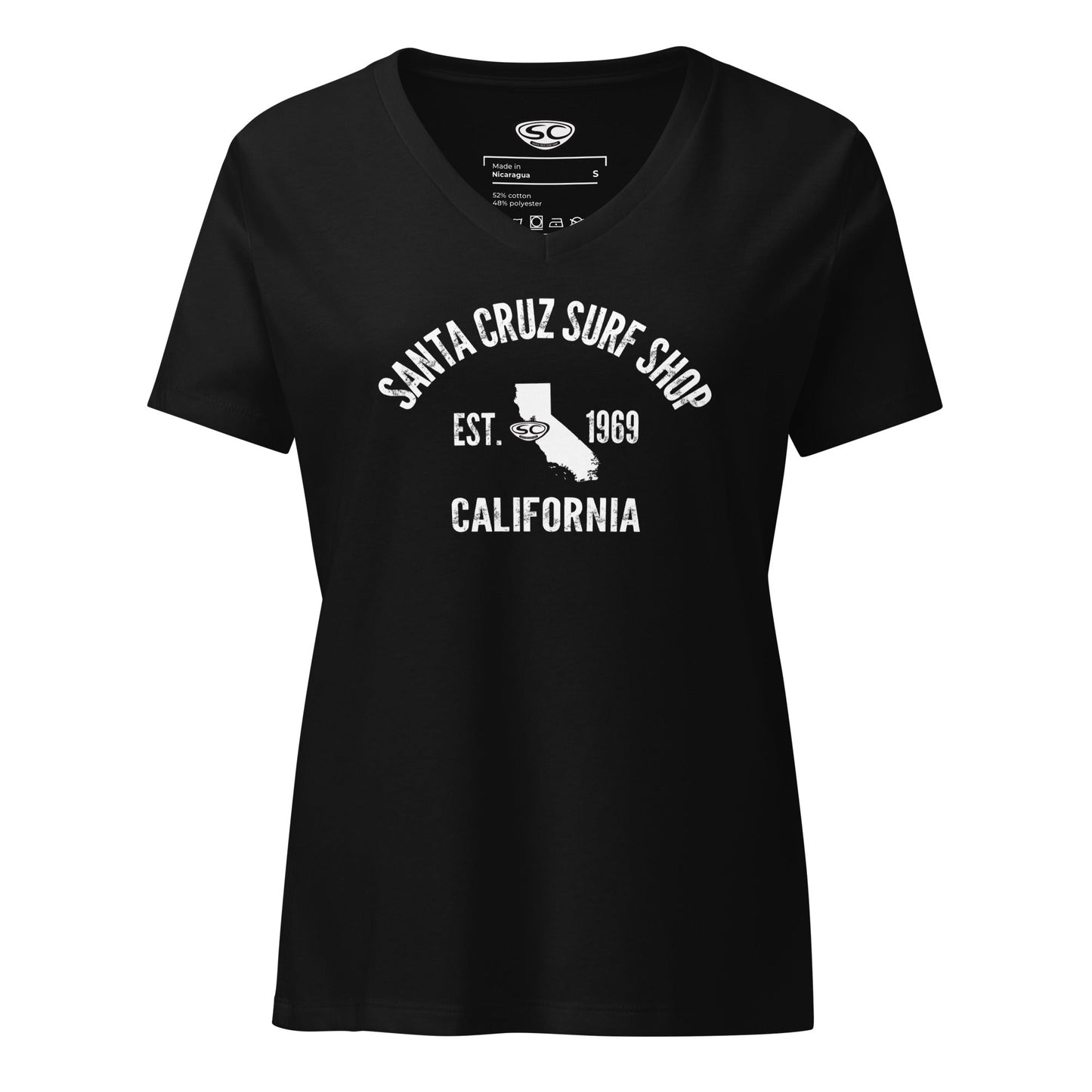 Santa Cruz Surf Shop EST 1969 Womens v-neck t-shirt