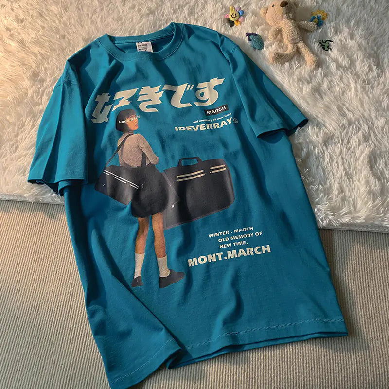 Vintage Anime Girl T-Shirt - Japanese Street Style - # GIAA23510015