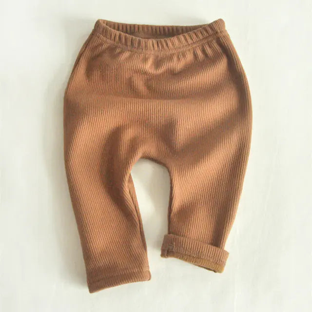 Thick Warm Velvet High Waist Pants for Baby Girls - BAAA1B1510010
