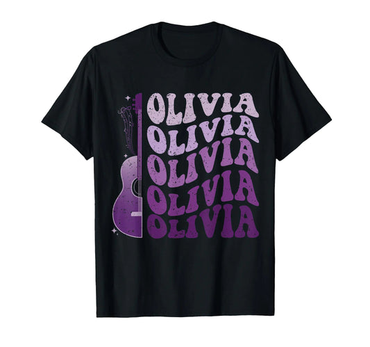 Girl Retro Olivia First Name Personalized T-Shirt - # GIAA23510023