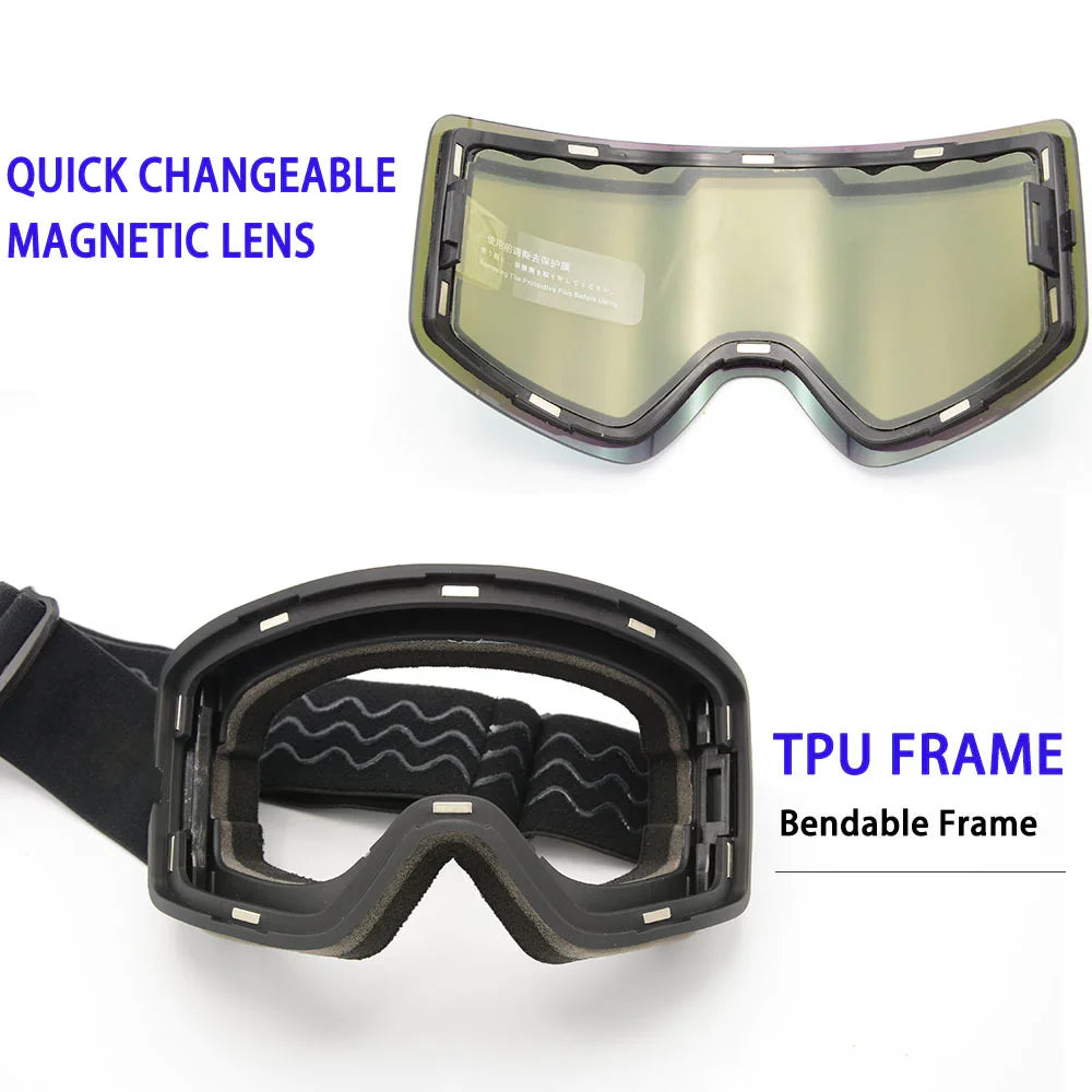 Anti-Fog Ski Goggles with Magnetic Lens - # BOAA33410002