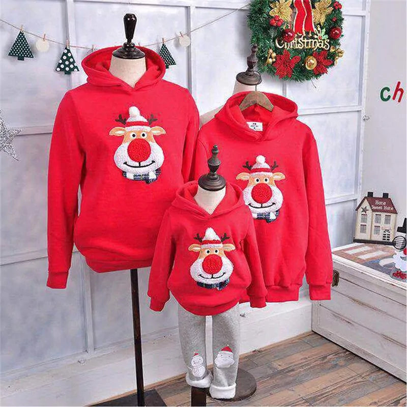 Christmas Family Matching Hoodie Pullover Sweatshirt Jumper - # BOAA12510001