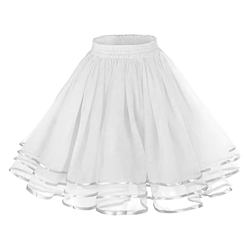 Three-Layer Ribbon Grenadine Soft Girl Skirt - # GIAA23710003