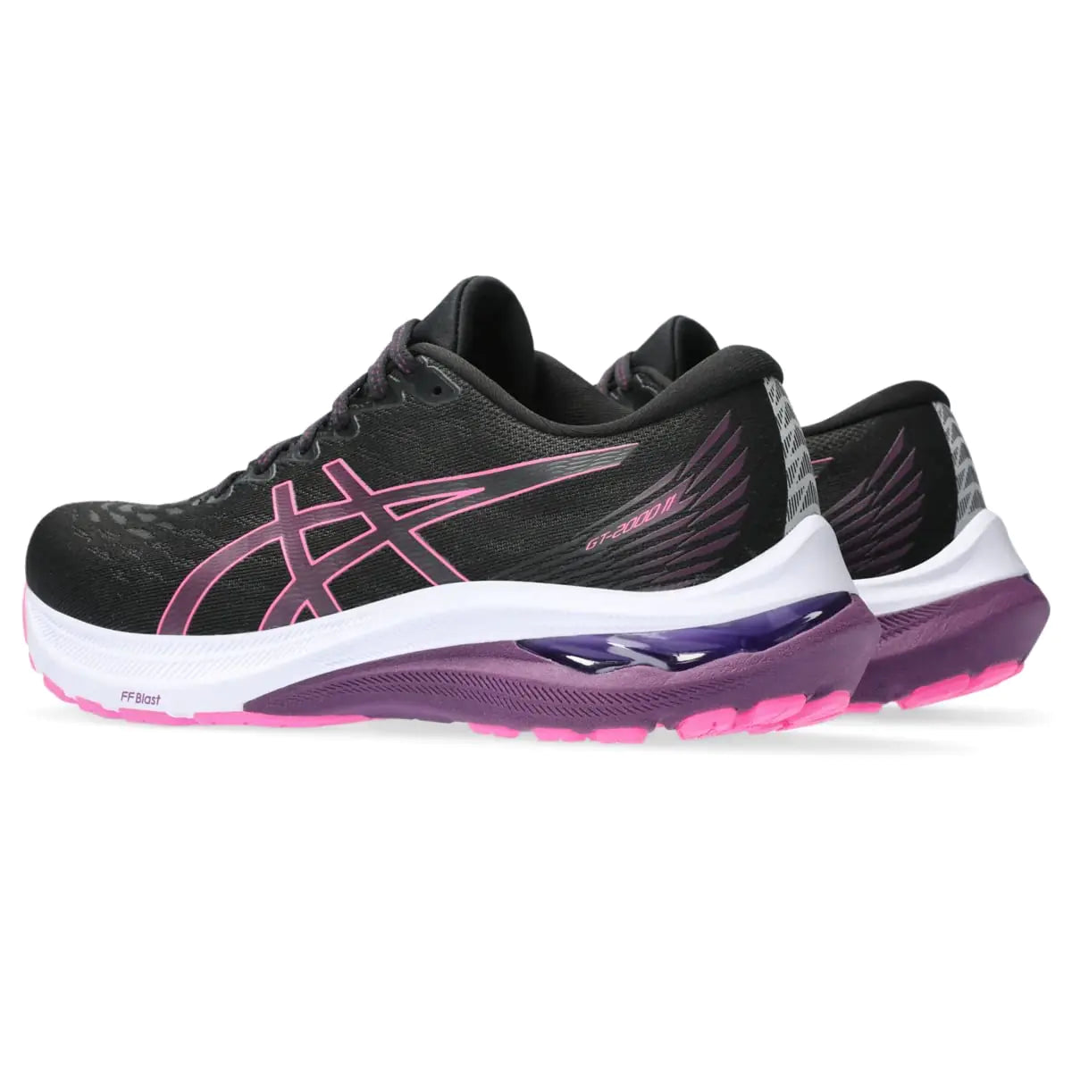 ASICS Women's GT-2000 11 Running Shoes 6.5 Black/Hot Pink - # GIAA73110005
