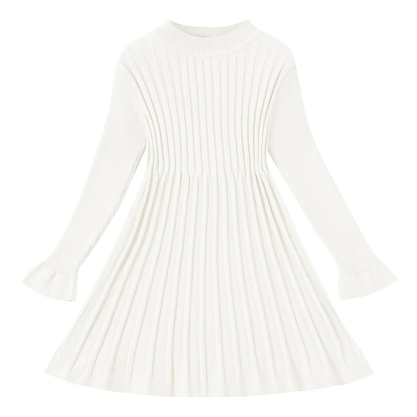 Neutocd Toddler Girl Sweater Dresses-Long Sleeve A-Line Sweater Dress for Girls-Little Girl Fall-Winter Dresses - # GIAA211710014