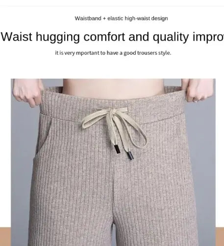 Knitted Mopping Trousers - # GIAA23410009