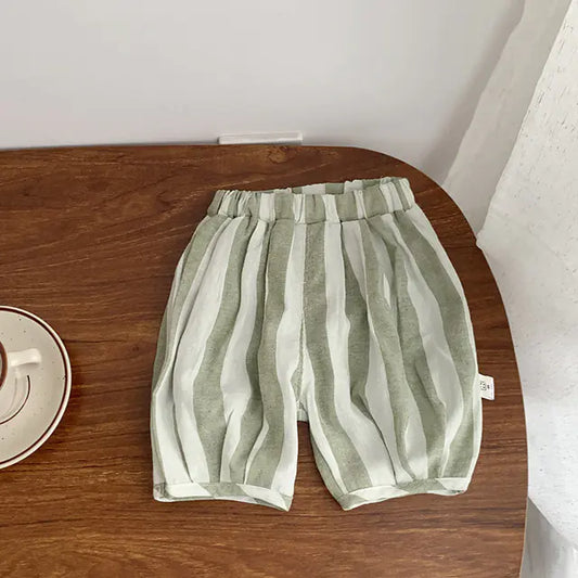 Soft Cotton Striped Bloomers for Newborns and Toddlers - # BAAA1B11010006