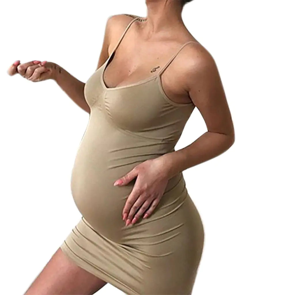 Maternity Dress, Casual Homewear Dress - # BAGE211510107-PRG